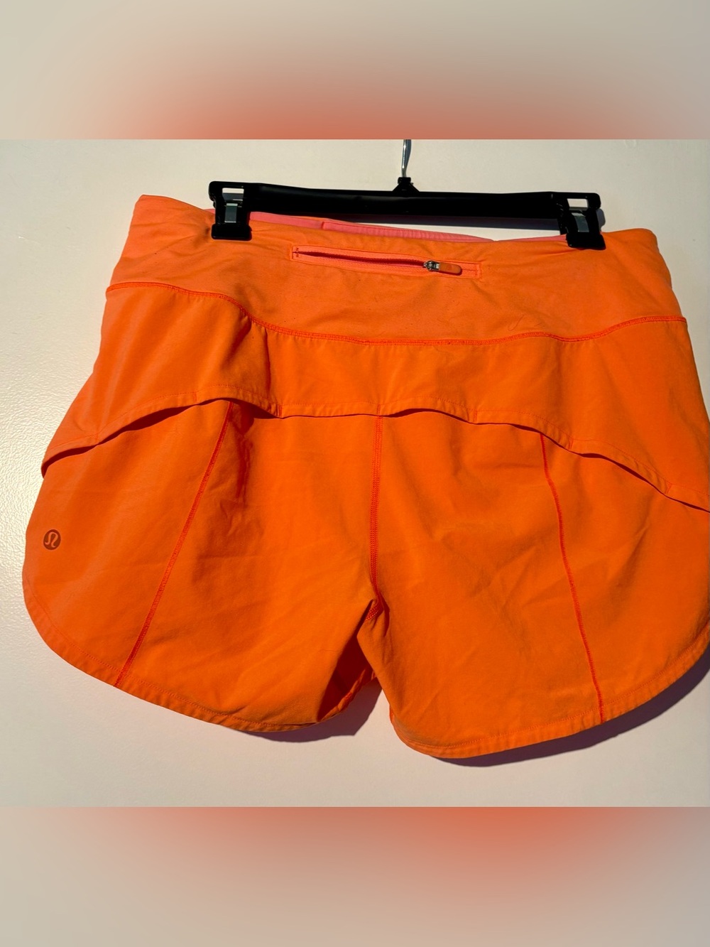 lululemon athletica Women's Athletic Shorts - Vibrant Orange - Picture 2 of 4